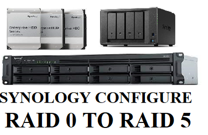 SYNOLOGY CONFIGURE RAID 0 TO  RAID 5